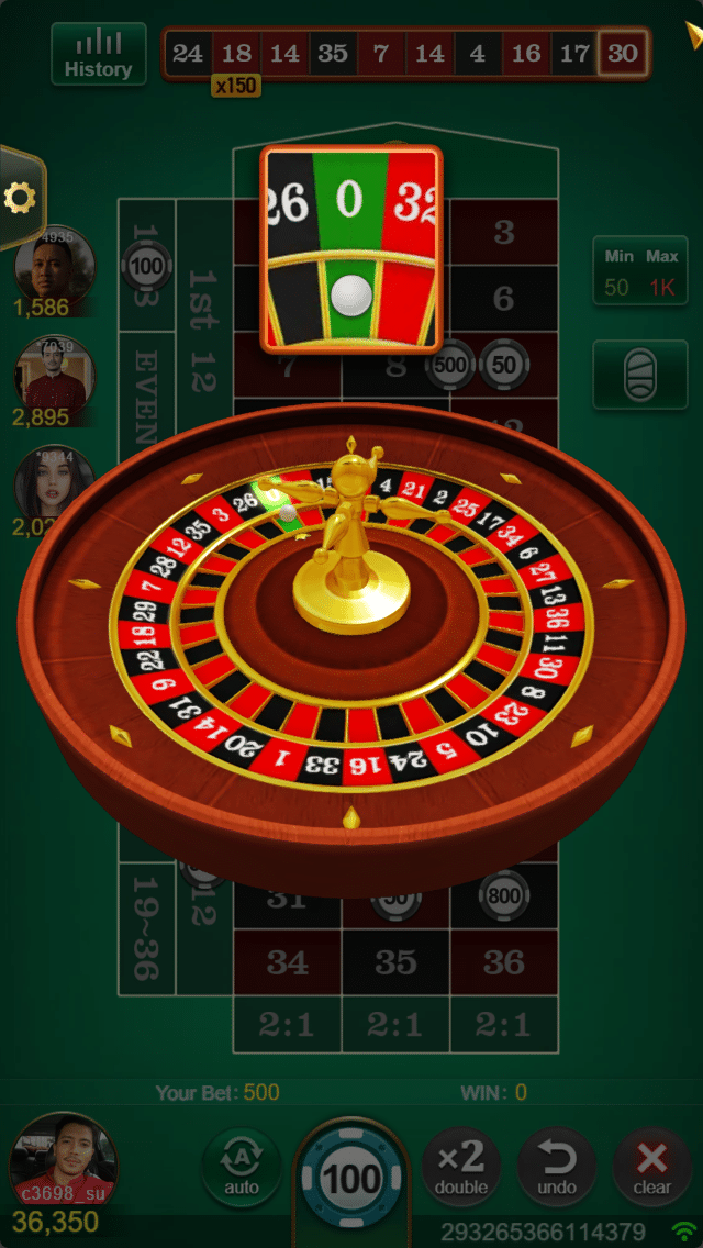 European Roulette game example5